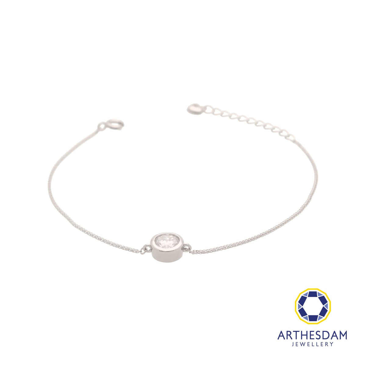 Arthesdam Jewellery 925 Silver Moissanite Solitaire Bracelet