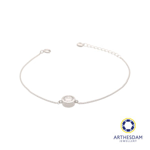 Arthesdam Jewellery 925 Silver Moissanite Solitaire Bracelet