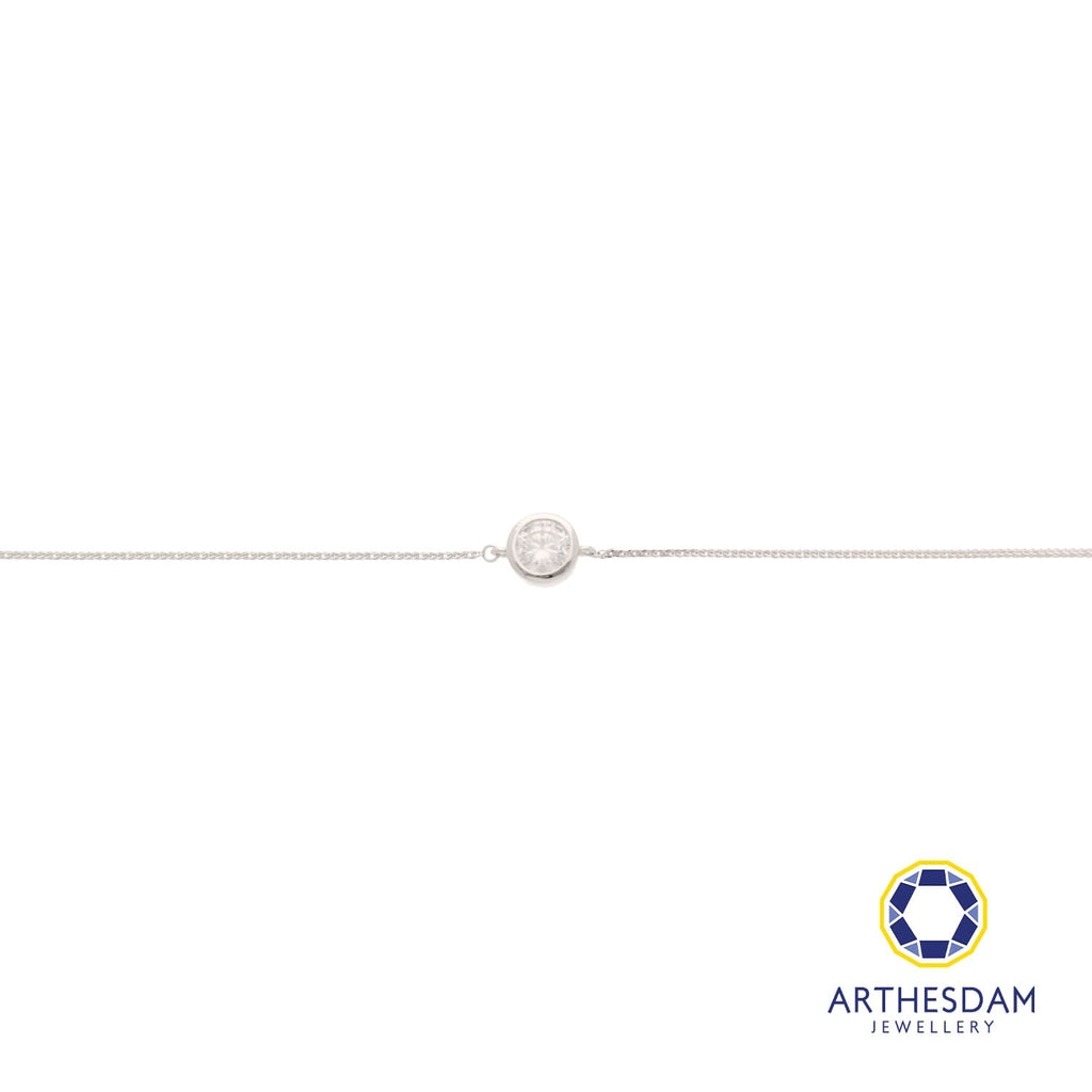 Arthesdam Jewellery 925 Silver Moissanite Solitaire Bracelet