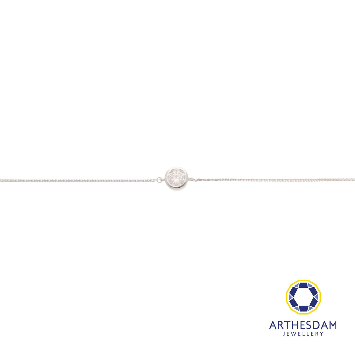 Arthesdam Jewellery 925 Silver Moissanite Solitaire Bracelet