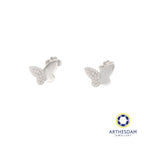 Arthesdam Jewellery 925 Silver Sparkling Butterfly Earrings