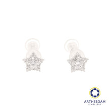 Load image into Gallery viewer, Arthesdam Jewellery 925 Silver Sparkling Star Earrings
