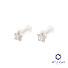 Load image into Gallery viewer, Arthesdam Jewellery 925 Silver Sparkling Star Earrings
