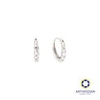 Arthesdam Jewellery 925 Silver Diamond Shape Hoop Earrings
