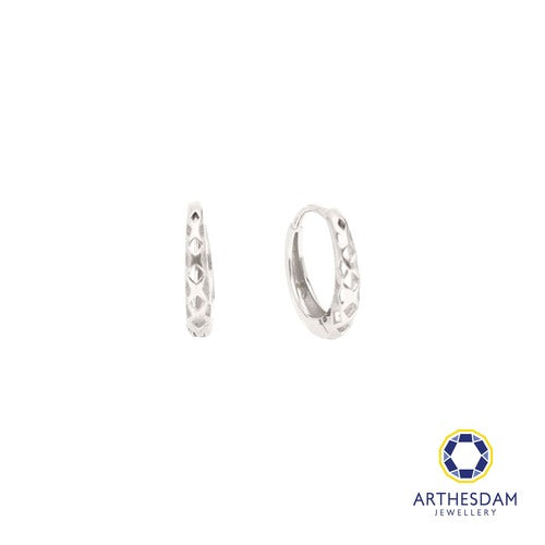 Arthesdam Jewellery 925 Silver Diamond Shape Hoop Earrings
