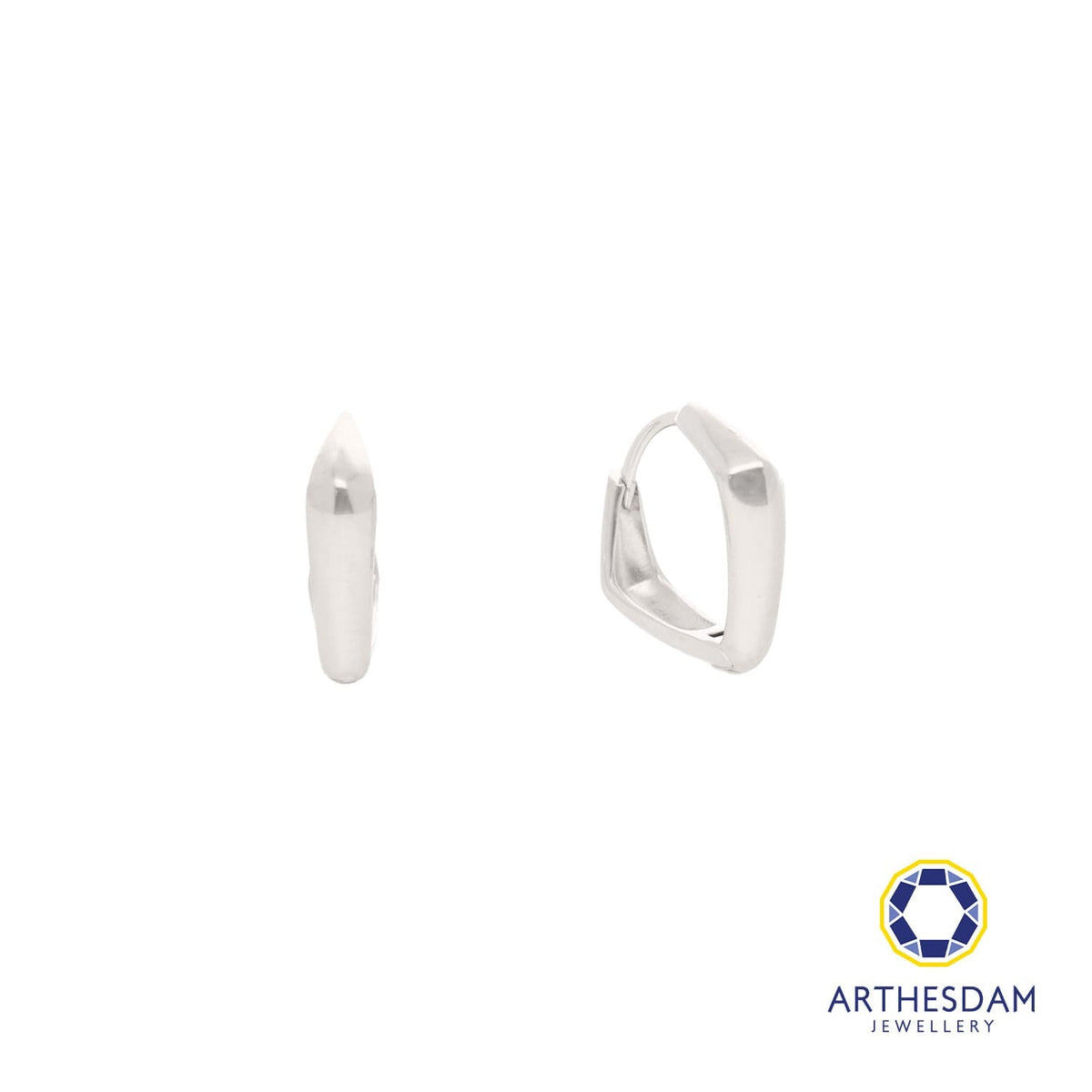 Arthesdam Jewellery 925 Silver Square Hoop Earrings