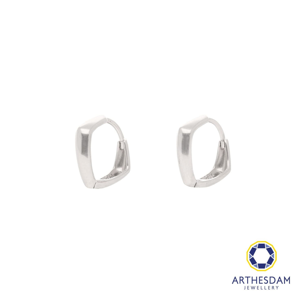 Arthesdam Jewellery 925 Silver Square Hoop Earrings