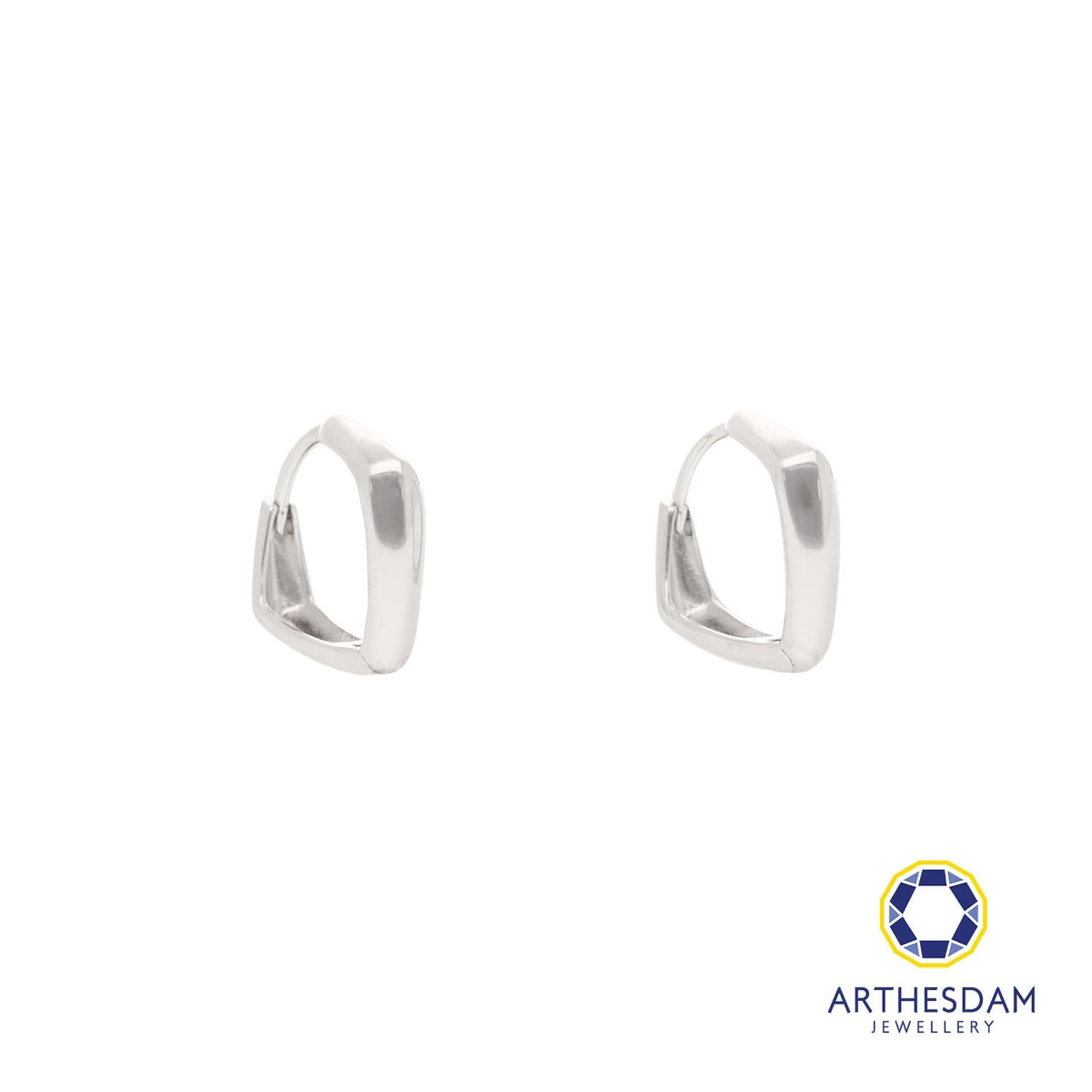 Arthesdam Jewellery 925 Silver Square Hoop Earrings