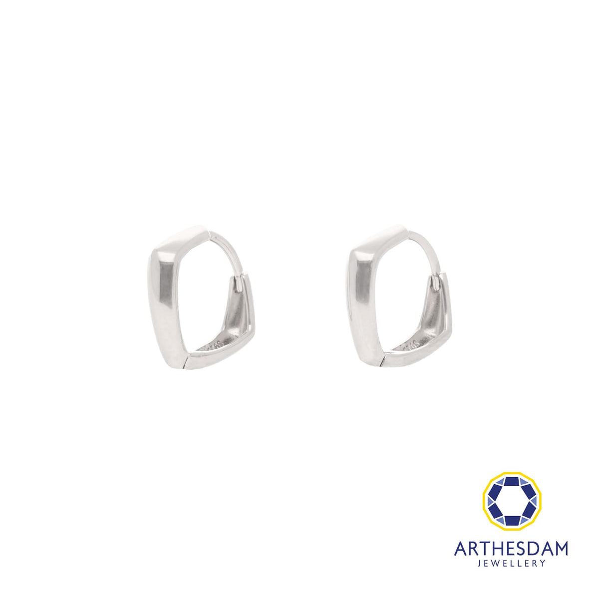 Arthesdam Jewellery 925 Silver Square Hoop Earrings