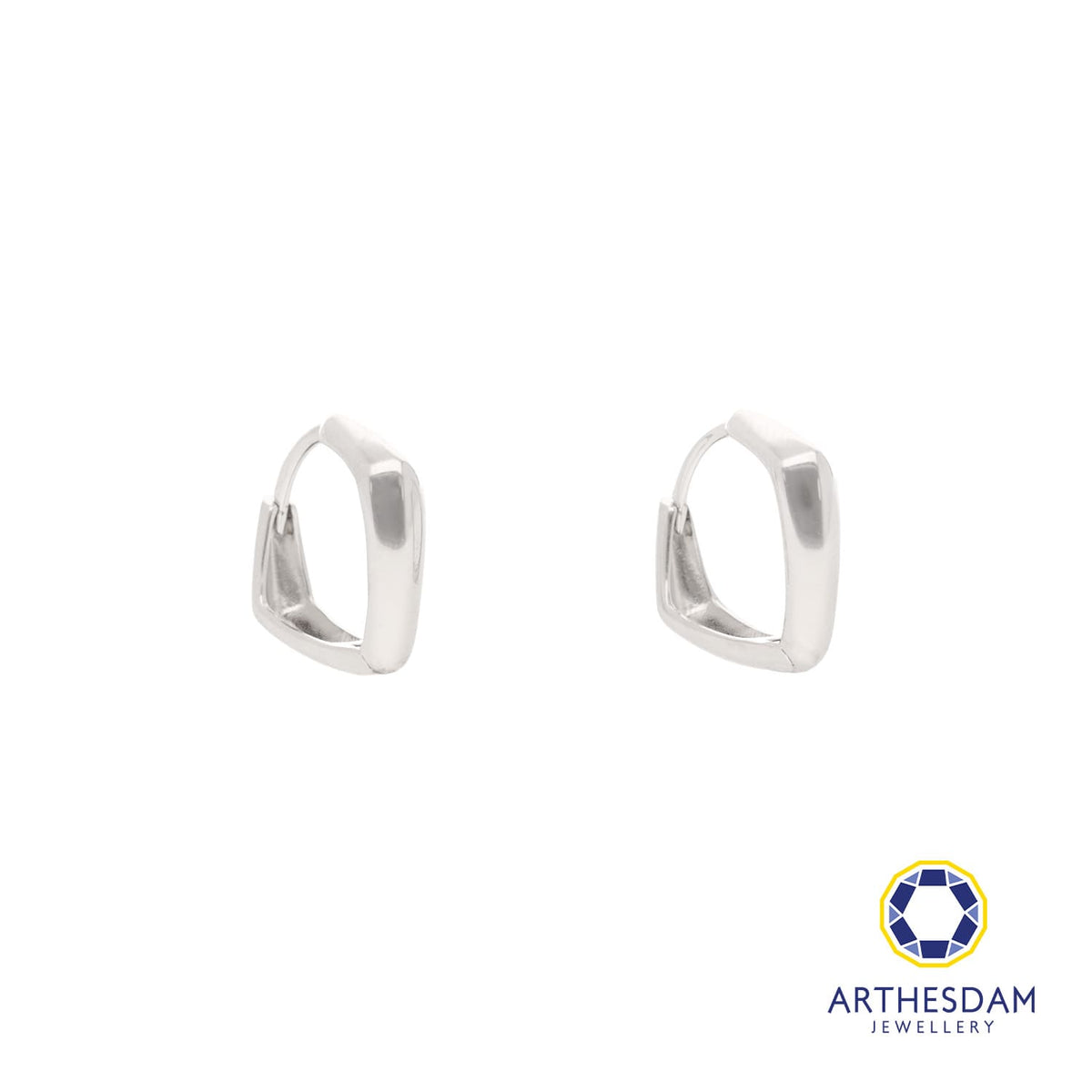 Arthesdam Jewellery 925 Silver Square Hoop Earrings