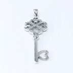 Arthesdam Jewellery 18K White Gold Clover Key Pendant