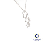 Arthesdam Jewellery 18K White Gold Trio Shining Star Pendant