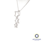 Arthesdam Jewellery 18K White Gold Trio Shining Star Pendant