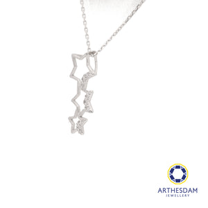 Arthesdam Jewellery 18K White Gold Trio Shining Star Pendant