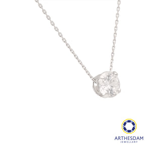 Arthesdam Jewellery 18K White Gold Single Stone Pendant