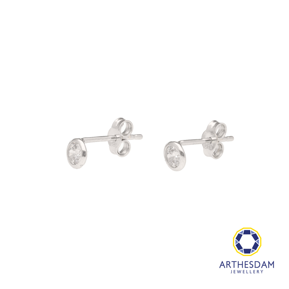 Arthesdam Jewellery 18K White Gold Drop Stone Earrings