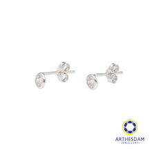Load image into Gallery viewer, Arthesdam Jewellery 18K White Gold Drop Stone Earrings
