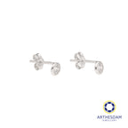 Arthesdam Jewellery 18K White Gold Drop Stone Earrings