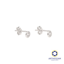 Load image into Gallery viewer, Arthesdam Jewellery 18K White Gold Drop Stone Earrings
