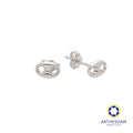 Arthesdam Jewellery 18K White Gold Tiny Button Earrings
