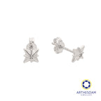 Arthesdam Jewellery 18K White Gold Sparkle With Stone Earrings
