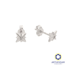 Load image into Gallery viewer, Arthesdam Jewellery 18K White Gold Sparkle With Stone Earrings

