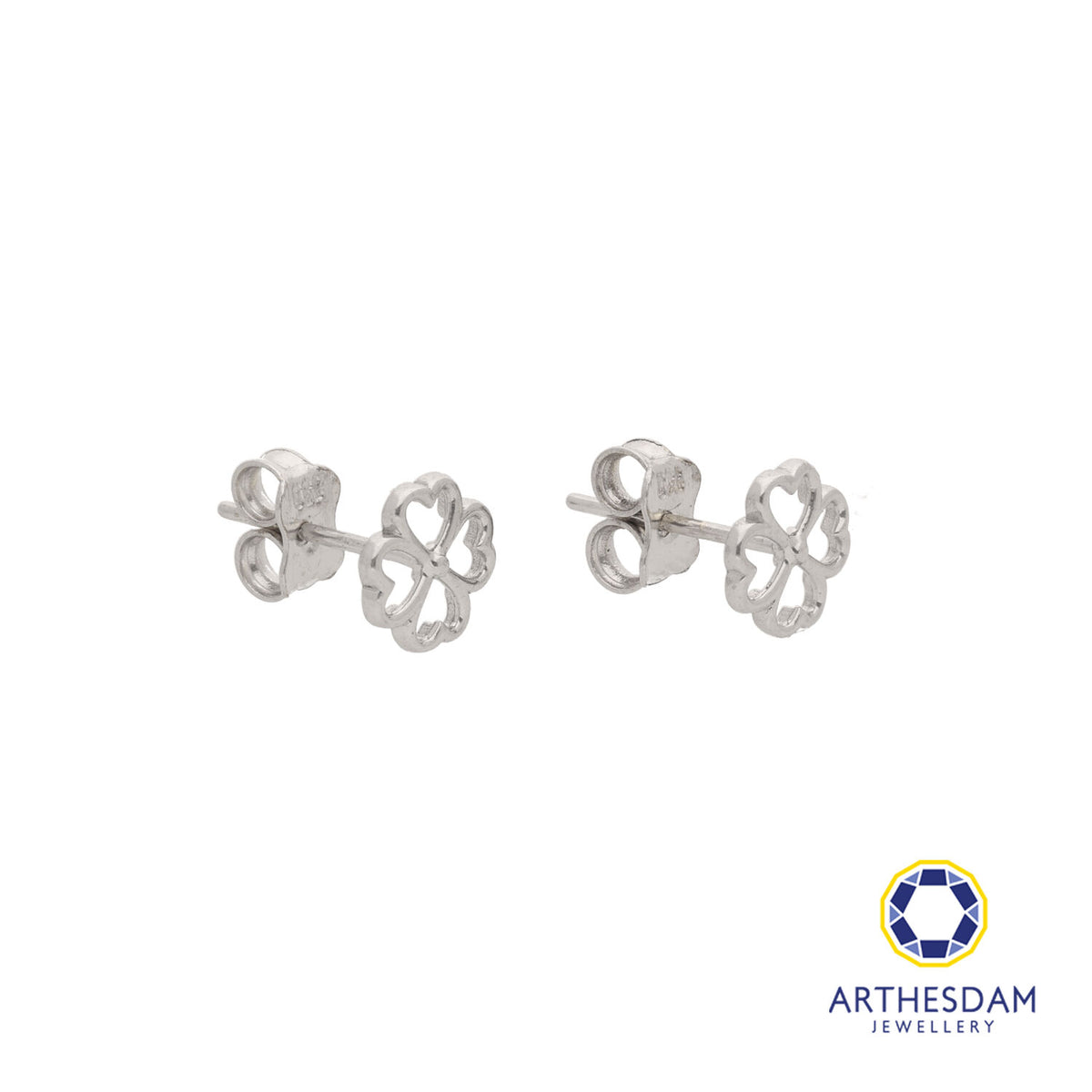 Arthesdam Jewellery 18K White Gold Lucky Clover Earring