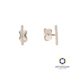 Arthesdam Jewellery 18K White Gold Line Solitaire Earrings