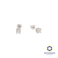 Arthesdam Jewellery 18K White Gold Starry Solitaire Stud Earrings