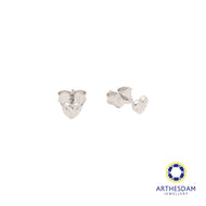 Arthesdam Jewellery 18K White Gold Heart Stud Earrings
