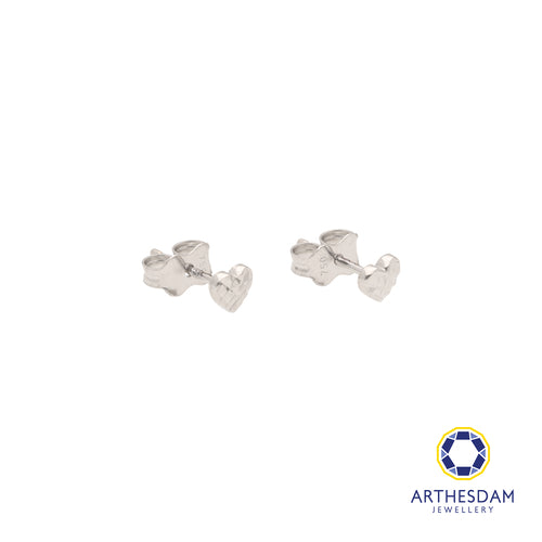 Arthesdam Jewellery 18K White Gold Heart Stud Earrings