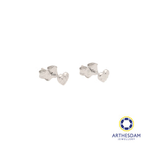 Arthesdam Jewellery 18K White Gold Heart Stud Earrings