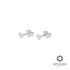 Arthesdam Jewellery 18K White Gold Heart Stud Earrings