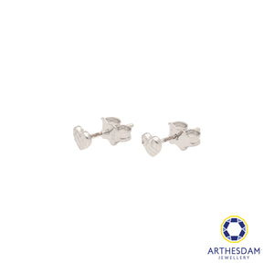 Arthesdam Jewellery 18K White Gold Heart Stud Earrings