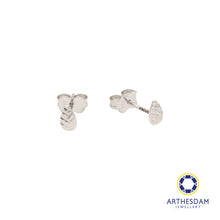 Load image into Gallery viewer, Arthesdam Jewellery 18K White Gold Raindrop Stud Earrings
