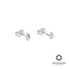 Load image into Gallery viewer, Arthesdam Jewellery 18K White Gold Raindrop Stud Earrings
