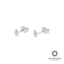 Load image into Gallery viewer, Arthesdam Jewellery 18K White Gold Raindrop Stud Earrings
