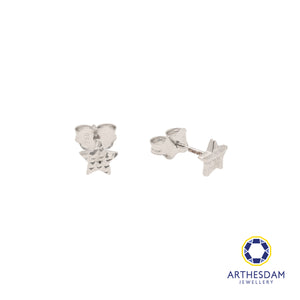 Arthesdam Jewellery 18K White Gold Star Stud Earrings