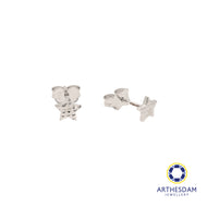 Arthesdam Jewellery 18K White Gold Star Stud Earrings