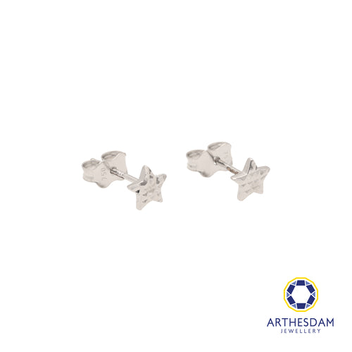 Arthesdam Jewellery 18K White Gold Star Stud Earrings