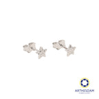 Arthesdam Jewellery 18K White Gold Star Stud Earrings