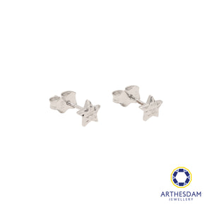 Arthesdam Jewellery 18K White Gold Star Stud Earrings