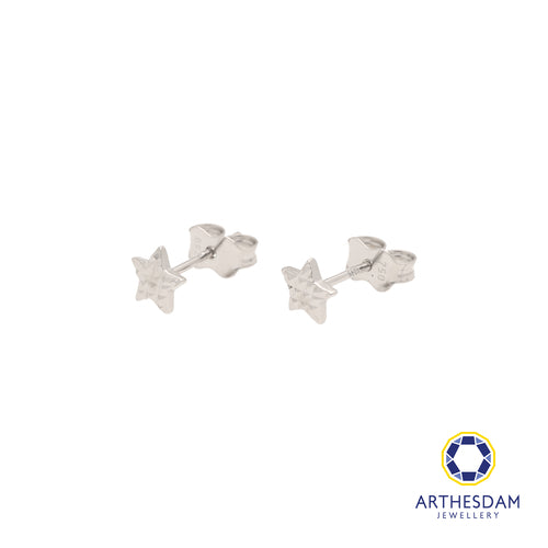 Arthesdam Jewellery 18K White Gold Star Stud Earrings