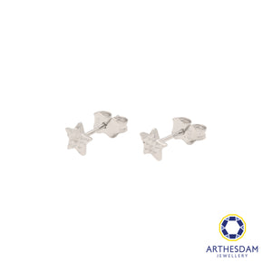 Arthesdam Jewellery 18K White Gold Star Stud Earrings