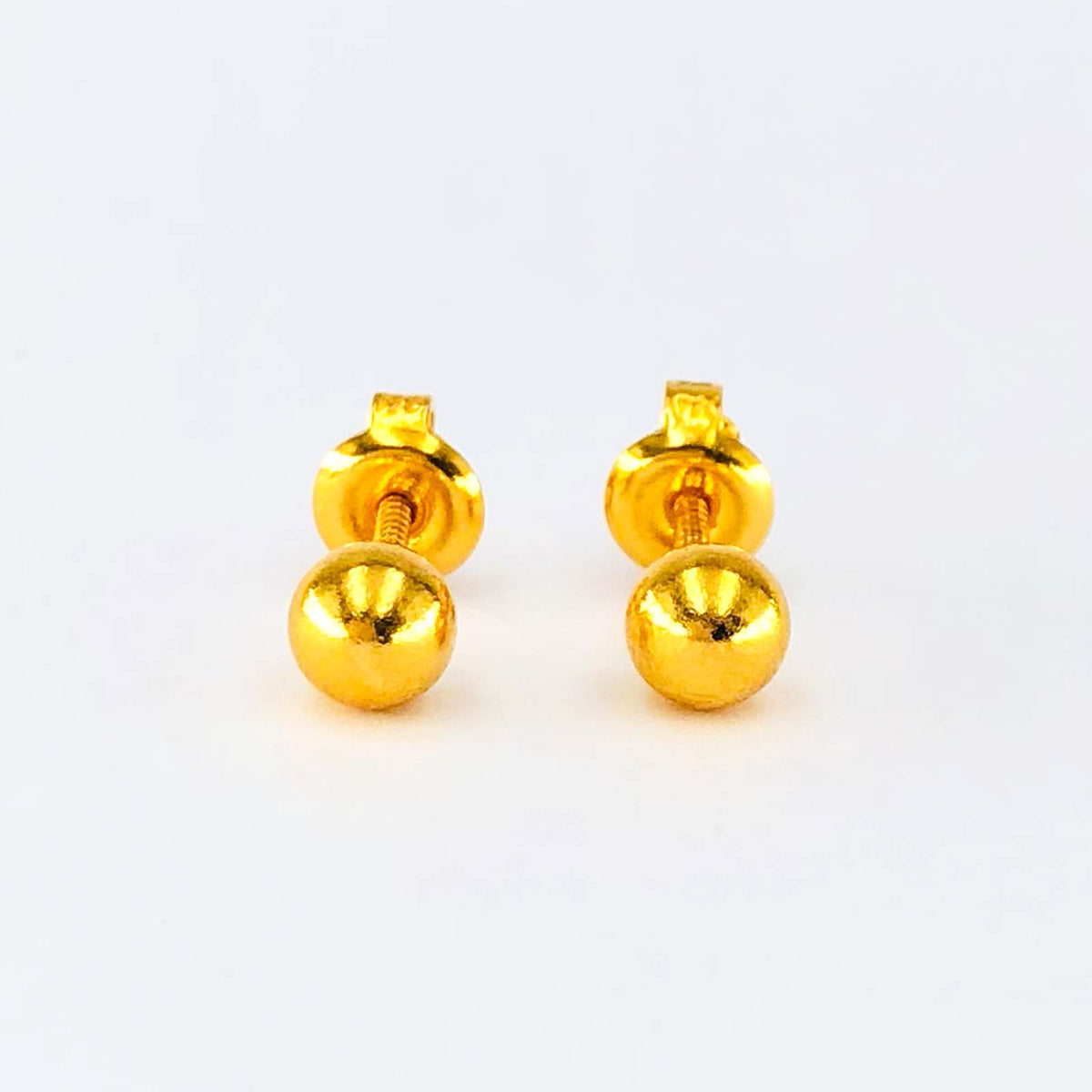 Arthesdam Jewellery 916 Gold Modern Ball Earrings