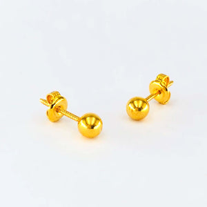 Arthesdam Jewellery 916 Gold Modern Ball Earrings