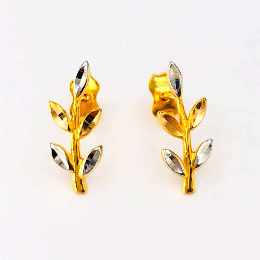 Arthesdam Jewellery 916 Gold Peace Leaves Earrings