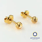 Arthesdam Jewellery 916 Gold Sparkling Ball Earrings