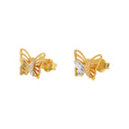 Arthesdam Jewellery 916 Gold Two-toned Butterfly Earrings
