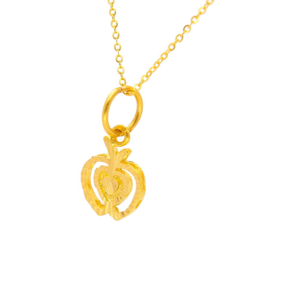 Arthesdam Jewellery 916 Gold Apple Love Pendant